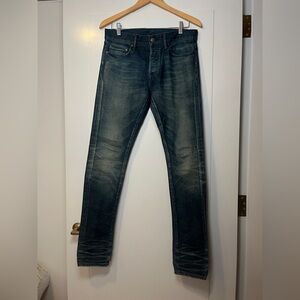 John Elliott Men's Skinny Jeans - Dark Blue Wash